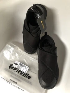 Neue FitVille Diabetiker Schuhe Herren Gr. 45 schwarz Klettverschluss - Bild 1 von 2