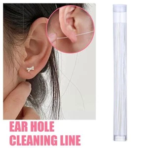Piercing Cleaning Line Ear Piercing Cleaner Ear Care Kit Earrings Hole Cleaner, - Picture 1 of 12