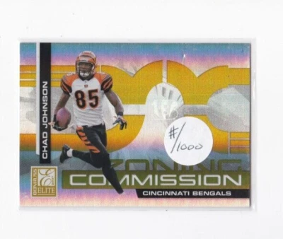 CHAD JOHNSON 2007 DONRUSS ELITE ZONING COMMISSION INSERT-#'D/1000-SHIPS FREE - Image 1 of 4