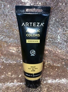 Arteza Acrylic Colors Premium Paint Gold A703 120 ml Tube Mica New - Picture 1 of 6