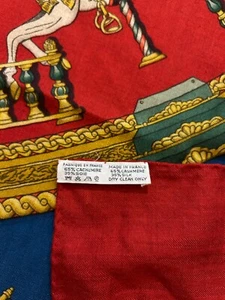 Hermes Bufanda Mantón Cachemira 52" LUNA PARK CIRCO Bufanda Carre Francia - Imagen 1 de 15