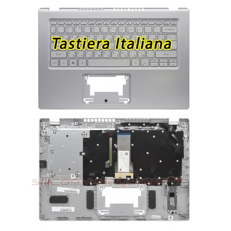 Palmrest Topcase Tastiera Italiana Silver Notebook Acer Aspire  A514-54-50TB - Immagine 1 di 1