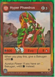 1 x Bakugan Age of Aurelus Hyper Phaedrus Evo Card - ENG 138 RA AA New - Picture 1 of 1