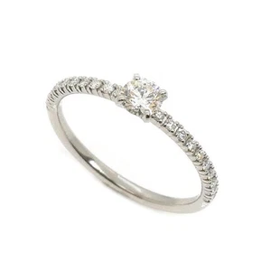 CARTIER Pt950 Etincelle de Solitaire Anillo N4744248 Diamante 0.20ct #4.75US ... - Imagen 1 de 8