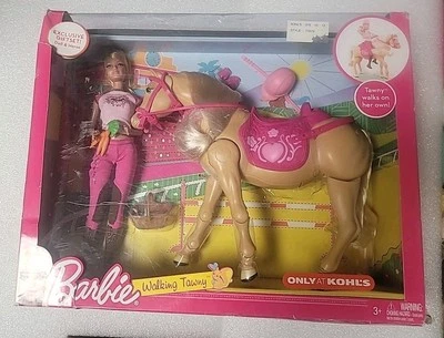 Mattel Barbie Doll Walking Tawny Horse Set Kohl’s Exclusive 2010 NEW 3+ - Image 1 of 4