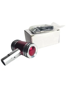 Aluminum Red & Silver Shift Knob with 3 Inserts - Picture 1 of 4