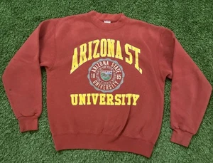 VTG 90s Galt Sand Arizona State Sun Devils Maroon ASU Sweatshirt LARGE USA - Picture 1 of 7