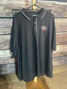 Antigua Georgia Bulldogs Men’s 2XL Black Polo Shirt Embroidered Logo - Picture 1 of 3