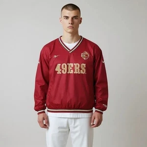 Vintage San Francisco 49ers Red Jacket NFL Football 50th Anniversary Reebok XL - Picture 1 of 8
