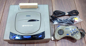 Sega Saturn Console + Controller + Cables + Power Memory Maintained Working JP