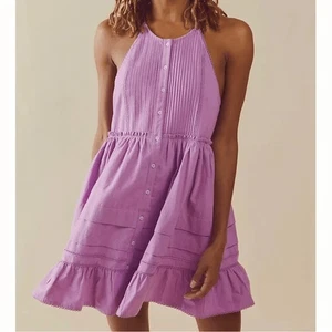 Neu mit Etikett Free People Desert Days Minikleid dramatische Orchidee Größe XS UVP 128 $ - Bild 1 von 9
