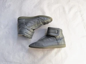 Maison Margiela Future Gris Oliva Hombres 11 44 Cuero Zapatilla Alta Lujo - Imagen 1 de 20