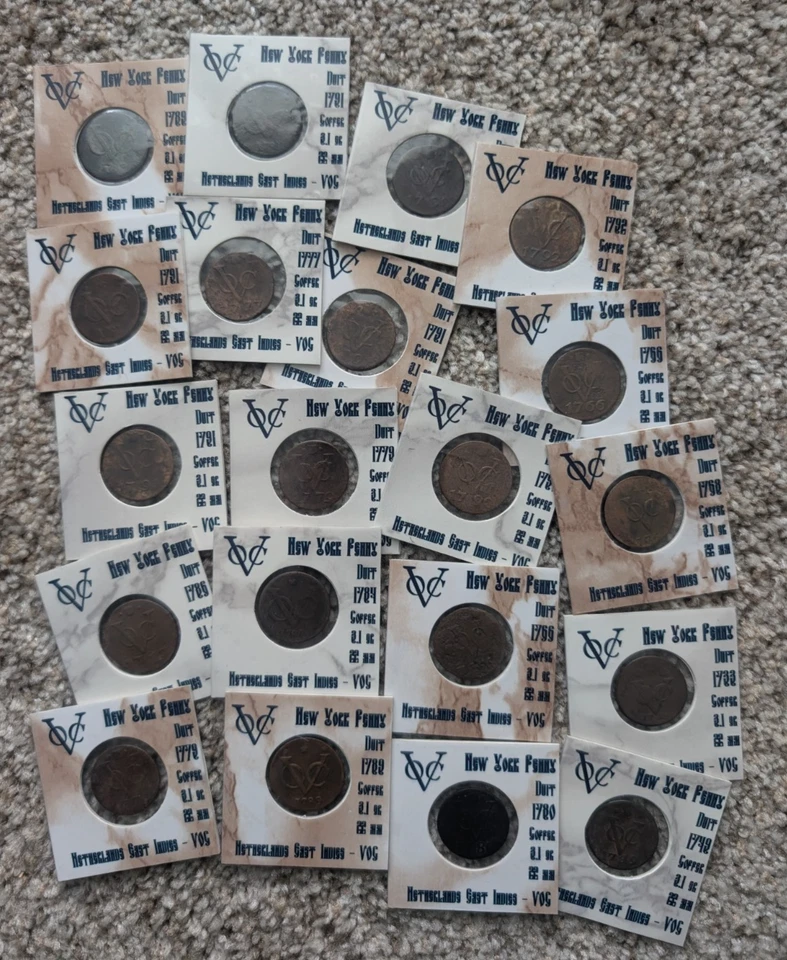 1760 - 1790 Nova York Penny Duit Companhia Holandesa das Índias Orientais VOC - 1 moeda - Imagem 1 de 4