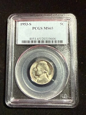 1953 S JEFFERSON NICKEL PCGS MS 65 - Image 1 of 4
