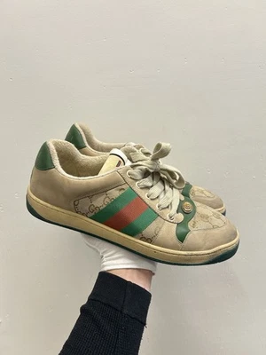 Gucci Hombre Screener Ace Zapatillas de Skate GG Monograma Talla 44 EU 11 US 10 UK Y18 Foto 1 de 4