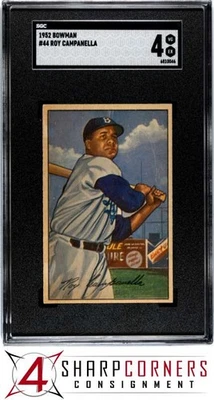 1952 BOWMAN #44 ROY CAMPANELLA DODGERS HOF SGC 4 - Image 1 of 4