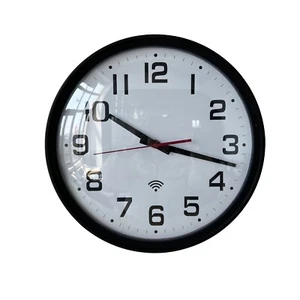 14" Wi-Fi Analog Clock with Silent Sweeping Hands, Network Synchronized - Picture 1 of 4