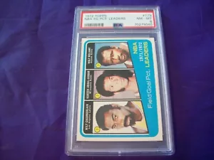 1972 TOPPS BASKETBALL #173 NBA FG LDS WILT CHAMBERLAIN KAREEM ABDUL-JABBAR PSA 8 - Picture 1 of 2