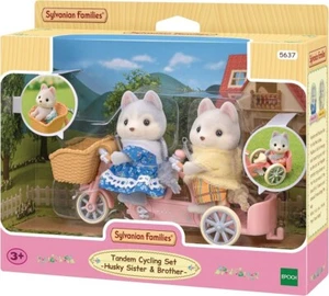Sylvanian Families Set 5637 - Juego de ciclismo tándem Husky Sister & Brother - Imagen 1 de 5