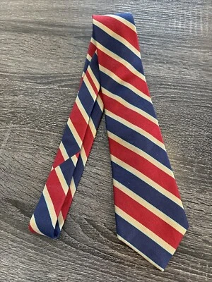 Corbata a rayas vintage de seda de Ben Simon Lincoln Omaha Nebraska EE. UU. Foto 1 de 4