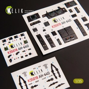 AH-64D Apache interior 3D Decals for Takom model kit Scale 1:35 KeliK K35018 - Picture 1 of 10