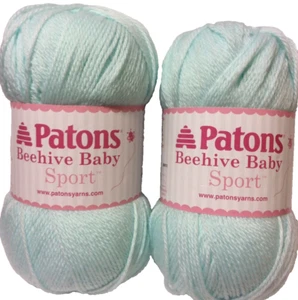 Patons Beehive Baby Sport Yarn “Delicate Green” 2 Pack - Picture 1 of 1