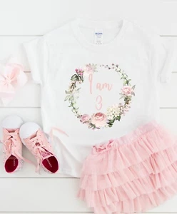 Personalised Birthday Girl Outfit Any Age | Baby Vest/T-shirt - Picture 1 of 9