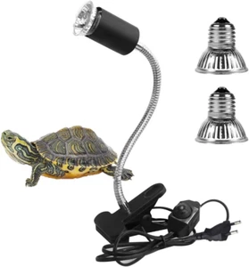 Lampada Tartarughe Acqua, UVA UVB Lampada Riscaldante, Lampada Alogena Calore Re - Foto 1 di 12