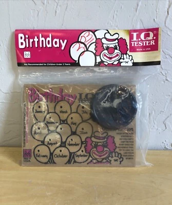De colección 1978 The Original BIRTHDAY I.Q. TESTER Edición Deluxe Juego Madera Nuevo en Caja Hecho en EE. UU. Foto 1 de 4