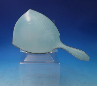 Espejo de mano Dominick and Haff de plata de ley esmaltada #T3602 10 1/2" (#5884) Foto 1 de 4