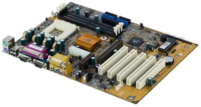 Mainboard ECS K7VZA 462 3x SDRAM AGP 5x PCI AMR ATX - Image 1 of 3