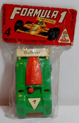 GULLIVER VTG 80's PLASTIC 2.5'' FORMULA F1 TOY CAR SEALED MADE IN PORTUGAL - Image 1 of 4