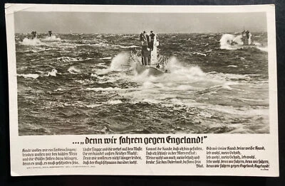 1940 Swinemonde Germany PPC Picture Postcard Cover U Boat Submarine North Sea - Image 1 of 2