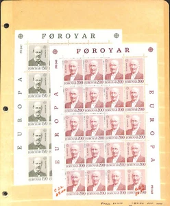 Faroe Islands, Postage Stamp, #53-54 Sheets Mint NH, 1980 Jakob Jakobsen - Picture 1 of 1