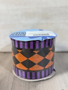 $8 por 10 yardas 2.5" Cinta de Halloween Rayas de Diamante 👻 🎃 Decoración de Arco - Imagen 1 de 2