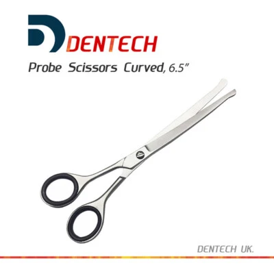 Probe Safety Pet Grooming Dog Cat Blunt End Hairdressing Scissors 6.5 Curved