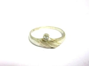 Ganz schmaler Silberring mit kl. Strassstein (925er) S1156 - Bild 1 von 2