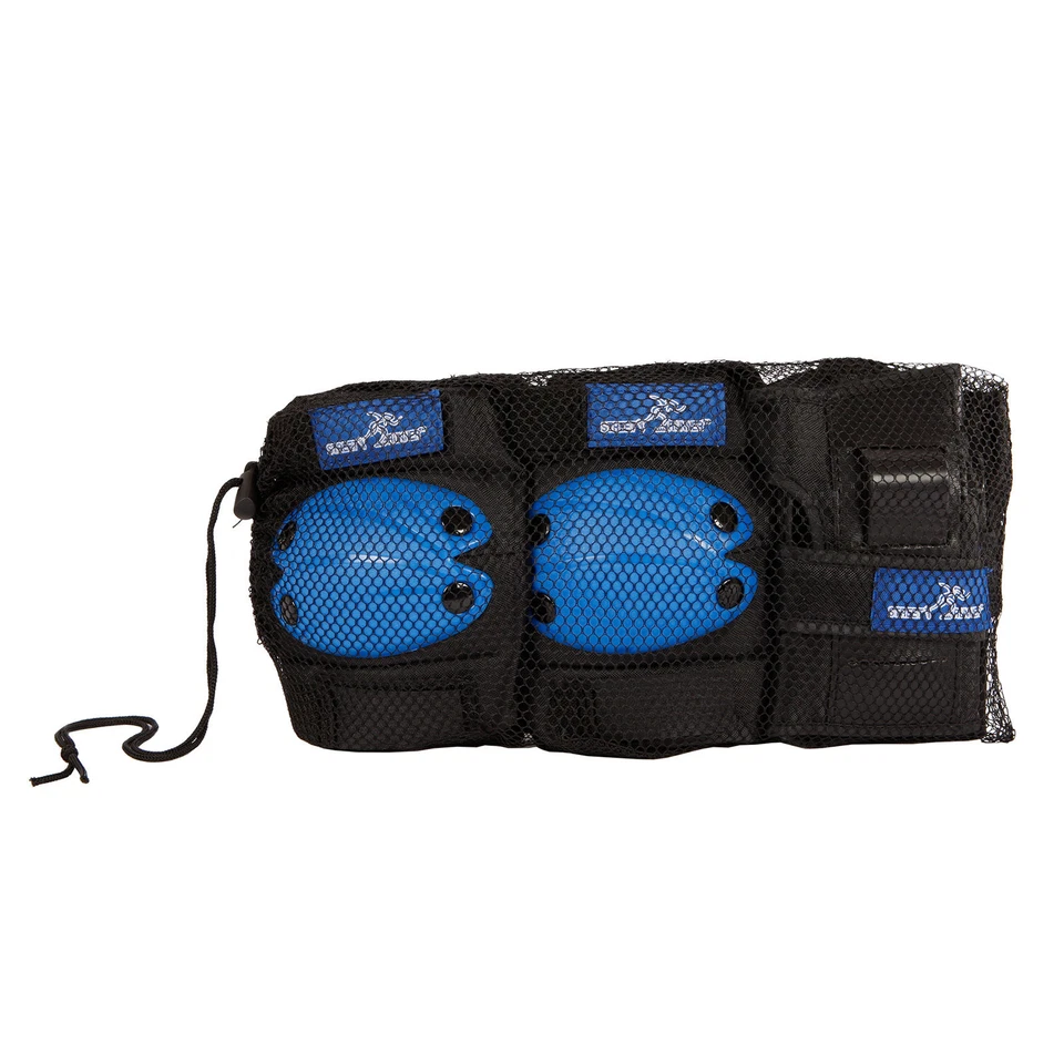 VAN MANEN Kinder Inline Skates Protektoren - Set Schutzausrüstung 6tlg. blau schwarz Gr. M