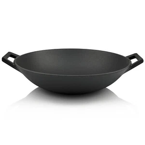 Gusseisen WOK Bratpfanne Wokpfanne induktion Grillpfanne Ø 35,5 cm BBQ-Toro - Bild 1 von 7