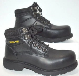 Brahma Boots Work Hunting  Steel Toe Slip Resistant Black Men 7 W USA - Picture 1 of 12
