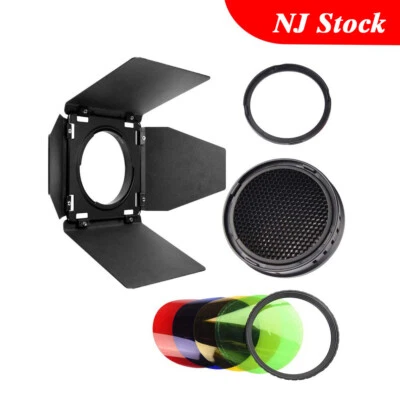 Godox BD-08 Honeycomb Grid Barn Door Color Filter AD400Pro Camera Flashes - Image 1 of 4