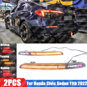 For Honda Civic Sedan 2022-2023 LED Rear Fog Light Tail Bumper Light Sets - Picture 1 of 5