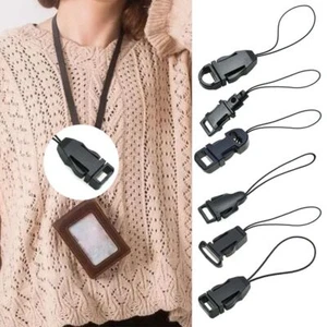 10 Pcs/Pack Anti-lost Key Ring Detachable Plastic Buckle Mini ID Card Holder - Picture 1 of 5