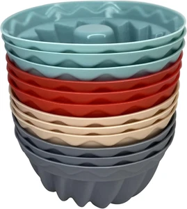 12 Pcs Moldes Para Mini Gelatina-Bakeable Silicone Mini Chocoflan Cake-Pumpkin M - Picture 1 of 12