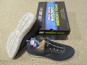 Skechers Mens Summits Repinski Memory Foam Slip-On Shoes Sneakers Navy NIB 13 - Picture 1 of 5