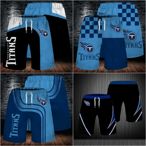 Tennessee Titans Mens Beach Board Shorts Quick Dry Swim Trunks Soft Bathing Wear Cover