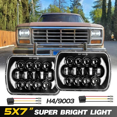 Faros LED 2x7 7x6 DRL sellados HI-LO para Ford E-150 E-250 E-350 Econoline Foto 1 de 4