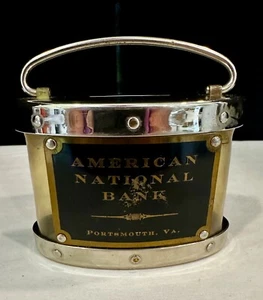 Vintage American National Bank Promo Coin Bank, No Key - Picture 1 of 11