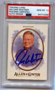 William Shatner 2017 Topps Allen & Ginter #246 Rare Signed PSA 10 Auto ITP - Picture 1 of 1