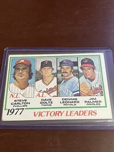 1978 Topps 1977 Victory Leaders #205 Carlton / Goltz / Leonard / Palmer